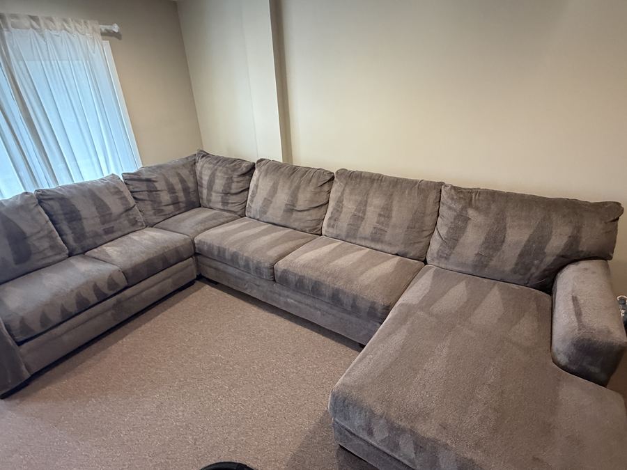 Same sectional after deep hot water extraction cleaning